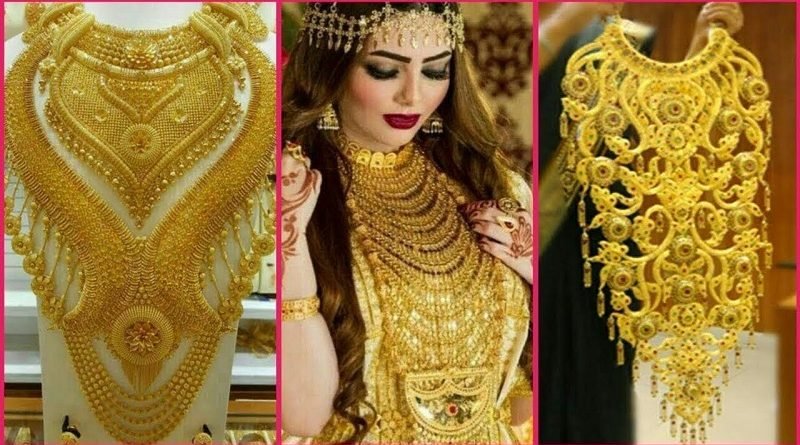 Dubai gold jewellery necklace designs