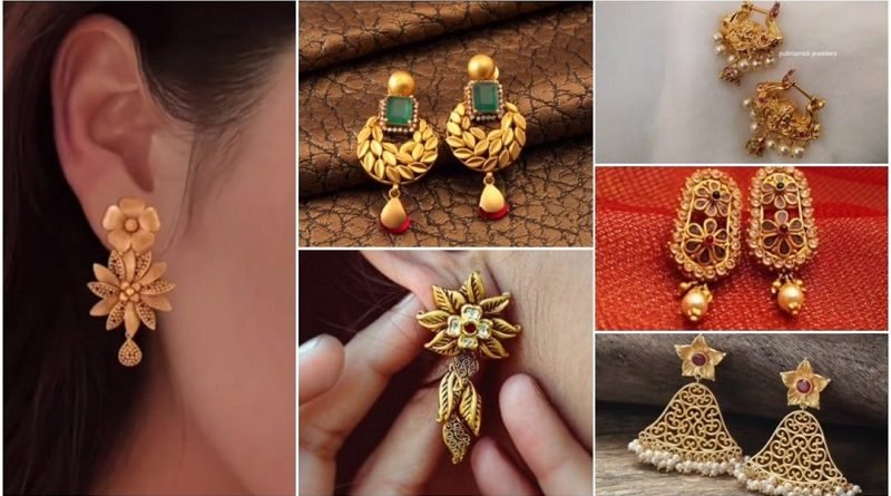 Latest gold earring design for female