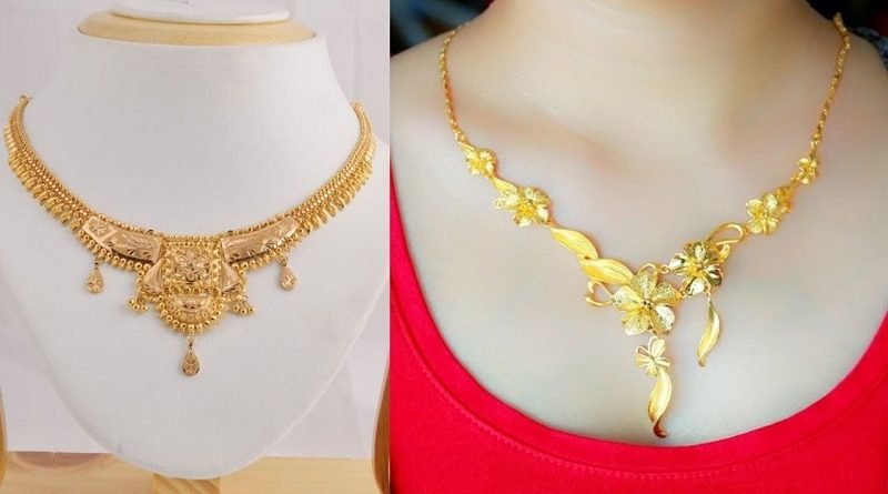 Latest Gold necklace designs in 10 grams