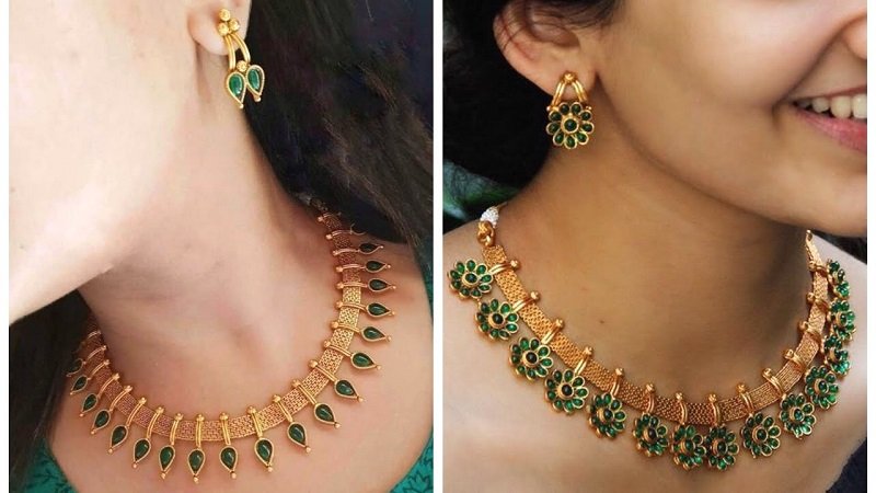 latest emerald necklace designs